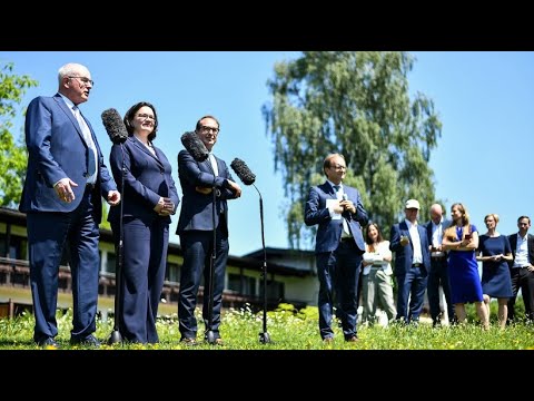 Positive Bilanz: Groe Koalition nach Treffen gegen Steuersenkungen