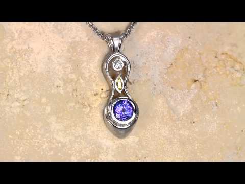 Ladies' Tanzanite Pendant 1.65 Carat Designed By Christopher Michael