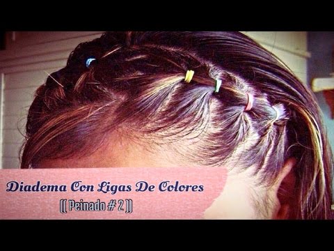 peinados de ligas - hola! hoy les traigo un video q ya tenia desde hace tiempo.. es como hacernos una diadema en el cabello con ligas... este peinadito sencillo lo podemos aplic...