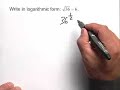 logarithmic exponential