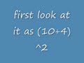 Math Trick to Square 2 Digit Numbers