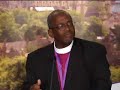 Bishop Michael Curry addresses media at Lambeth Conference