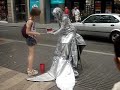 Street artists on the Ramblas - Barcelona Spain