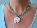 Mother of Pearl Glass Bead Necklace Mother of Pearl Glass Bead Necklace