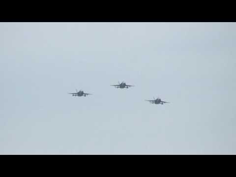 F/A-18's over Lane Stadium