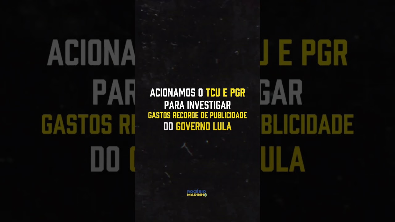 Acionamos TCU e PGR contra abuso do atual governo! Lula usa publicidade pública como palanque do PT!