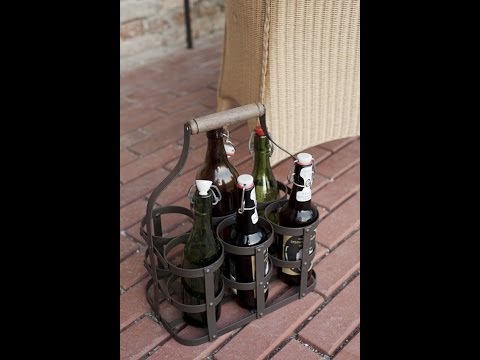 Dekoidee Küche - praktische Helfer im mediterranen Landhausstil - Flaschenkorb Metall | VARIA LIVING