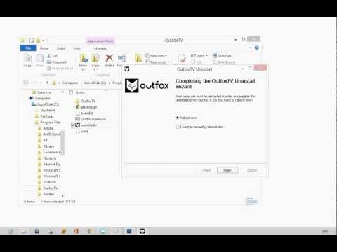 how to remove outfox tv