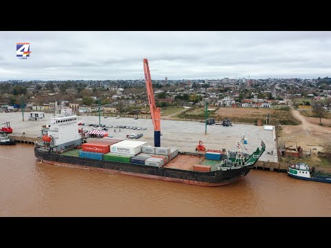 Inauguraron línea de buque portacontenedores que unirá Paysandú con Montevideo