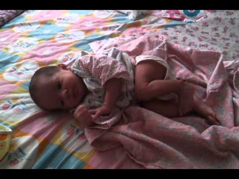 kaisayehpyarhai123 - Angad playing alone in the morning on 24th October 2011 - 1 month and 1 day old !!!