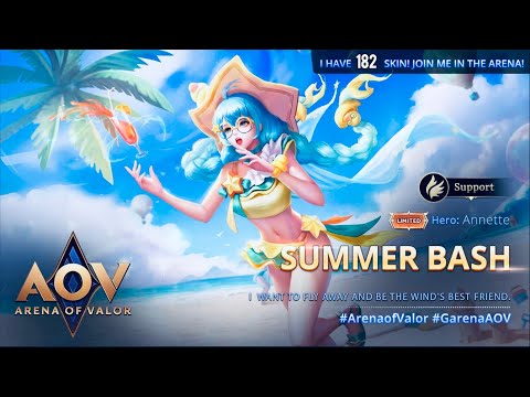 AOV - Arena Of Valor - Annette Summer Bash SKIN gameplay