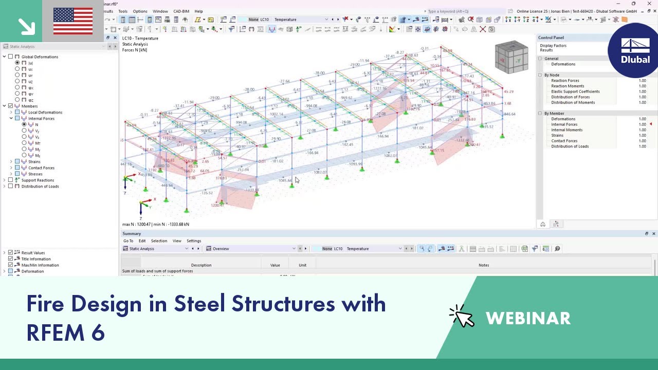 Webinar | Fire Design in Steel Structures with RFEM 6