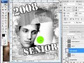 edgy grunge sports/senior photoshop template tutorial