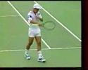 サンプラス and チャン playing clinic prior to '95 Aus． Open