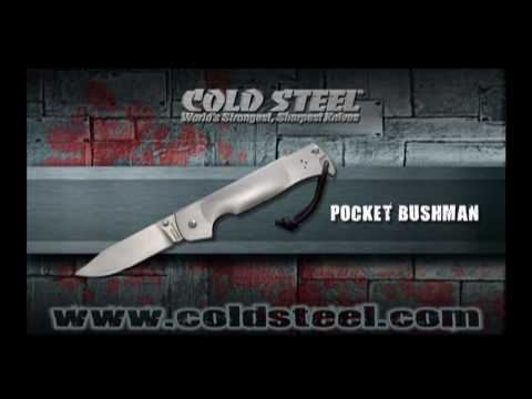 Cold Steel Pocket Bushman Folding Knife - Stonewash Plain