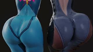 Bayonetta x Samus ass Bumo