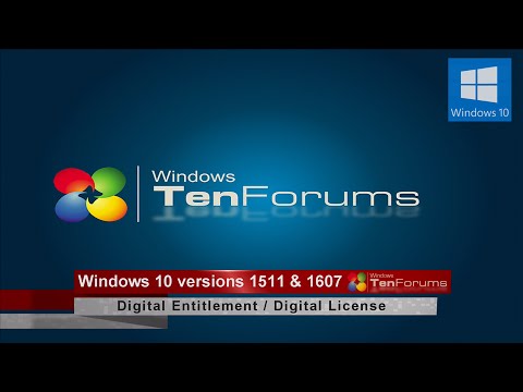 Windows 10 Digital Activation: Version 1511 & 1607