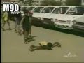 flexible kid breaks world record on her roller skates, under cars.