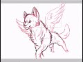 Cam Studio test: Speed drawing Winged wolf