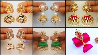 6 Beautiful Jhumka Earrings Making At Home  Silk T