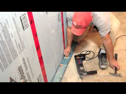 how to fasten stud wall to concrete floor