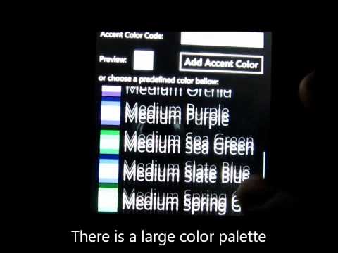 how to get more accent colors on wp7