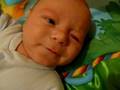 our baby cooing and smiling