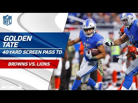 Video: Golden Tate Turns on the Jets for 40-Yd Screen Pass TD ✈️ | Browns vs. Lions | NFL Wk 10 Highlights