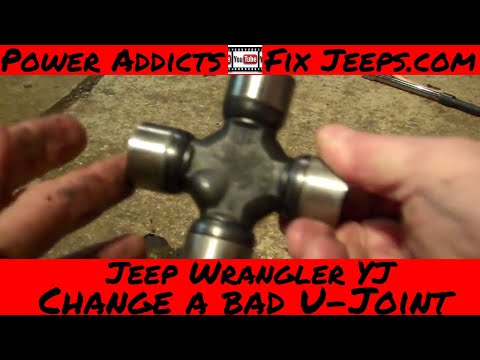 Jeep Wrangler YJ – A detailed “how to” of changing the U-Joints in the front drive shaft.