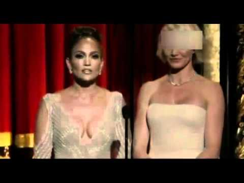 Jennifer Lopez JLo Nipple Slip in Oscars 2012 HD