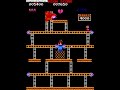 getting thorugh all 4 stages of the orignal donkeykong arcade version* (sorry no sound) actually this is a original donkey kong rom... just not a us one its a japan set 3 rom, the reason it says how high you can try is due to poor translation not a hack.... the level sequence was changed for the us set 1 rom which explains how the pie factory and elevator board are accessed on level 1 and not usually level 2 and 3.