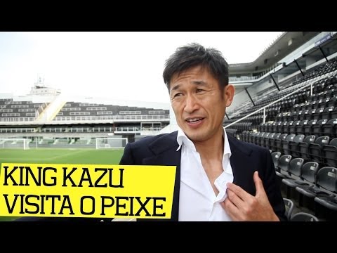 King Kazu visita o Santos FC