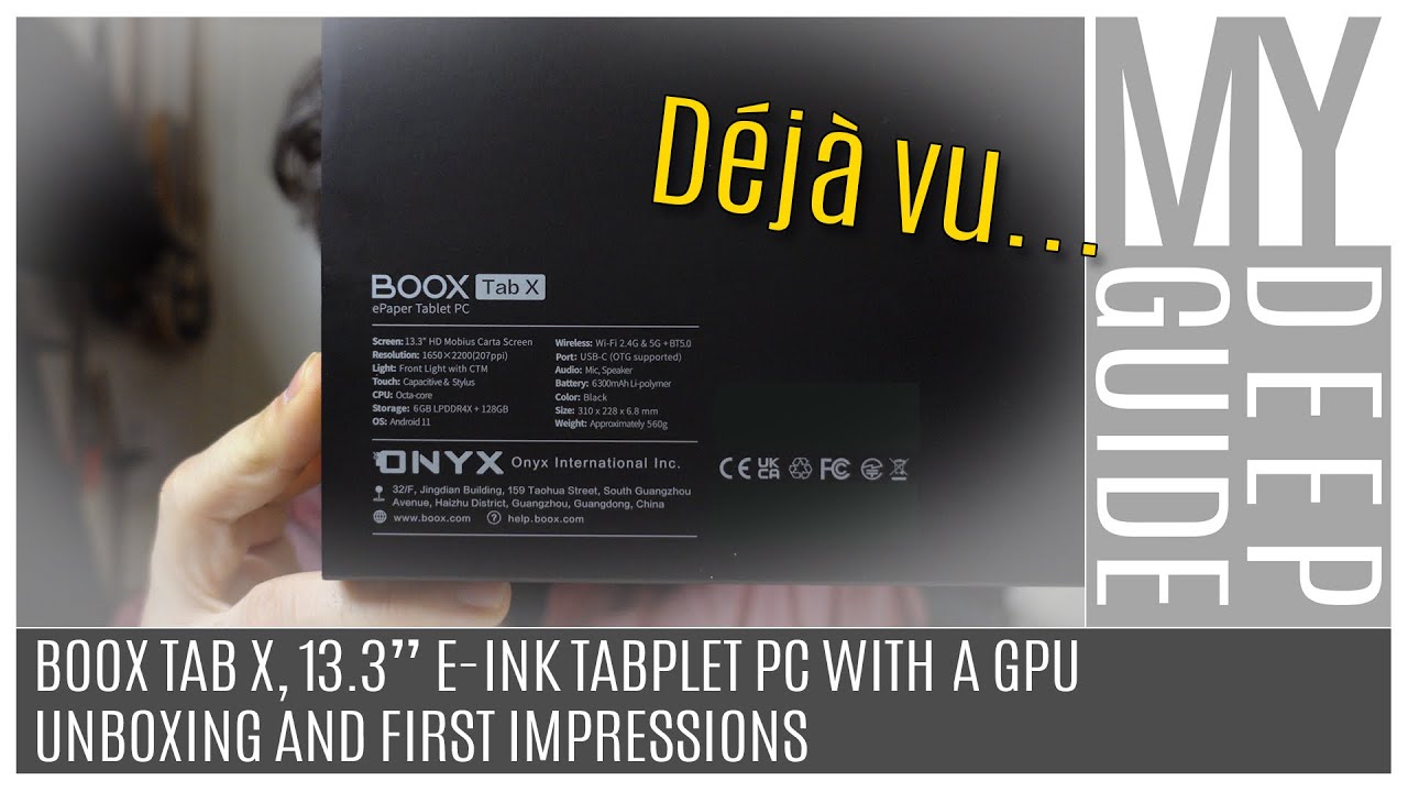Boox Tab X: Unboxing and First Impressions of the 13.3" E-Ink Tablet PC With a Dedicated GPU
