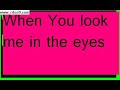When you look me in the eyes chipmunk version