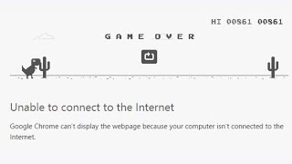 Chromeブラウザ、オフラインだと簡単なゲームに早変わり!