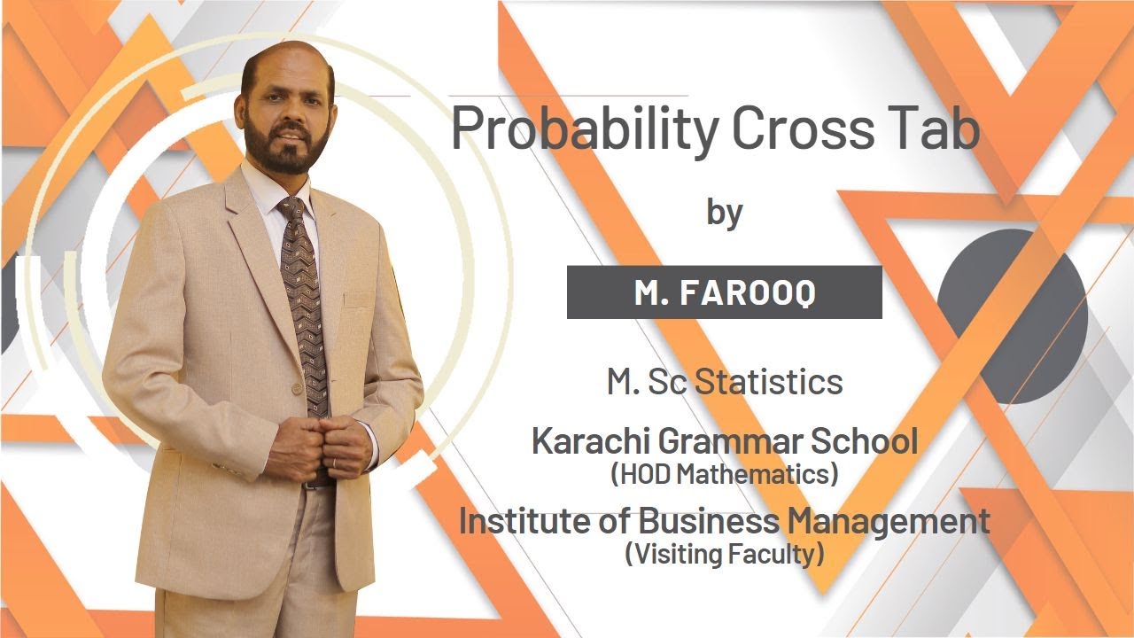 Probability Cross Tab - Urdu/Hindi - M. Farooq - HOD-KGS - IoBM