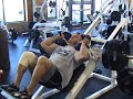 doug miller pro bodybuilder core nutritionals hack squats 5 platesx20