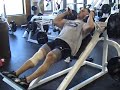 doug miller pro bodybuilder core nutritionals hack squats 5 platesx20