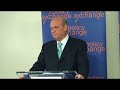 senator fred thompson talks about lady thatcher after a speech in london.