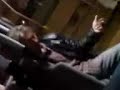Crazy dead drunk man playing his air-guitar