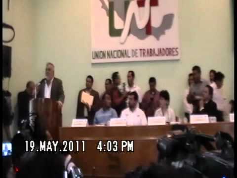 Lic. Alejandro Encinas, en la firma del Pacto Politico PRD-UNT Estado de Mexico