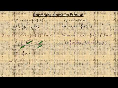 how to isolate time in kinematic equation