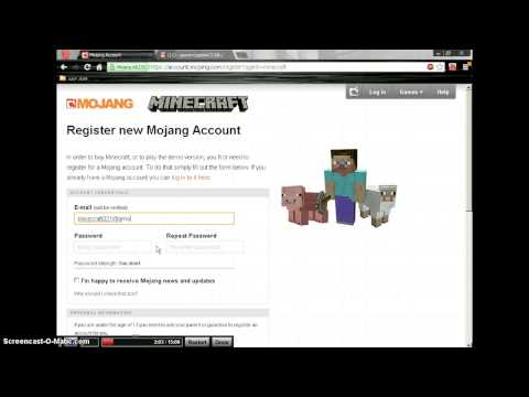 how to register in minecraft