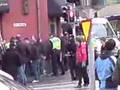 Djurgården hooligans (DFG) get arrested. (öppnings matchen)
