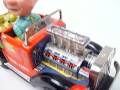 Vintage Nomura TN Japan Battery Operated Chicken Farm Truck Tin Toy