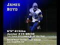 defensive highlight reel for los angeles david starr jordan bulldogs' james boyd; recent commit to the usc trojans
