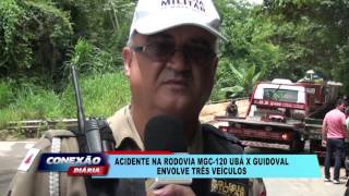 Acidente na Rodovia Ubá x Guidoval envolve três veículos