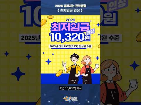 [2026 달라지는 관악생활] 2026년 최저임금, 생활임금, 보훈예우수당 인상률은? 이미지