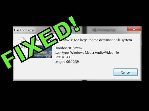FIXED! "File is too large for the destination file system" ERROR on flash drive 4+GB file transfer