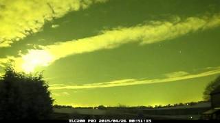 Clouds clearing, overnight timelapse of 25th/26th April 2015, West Manchester